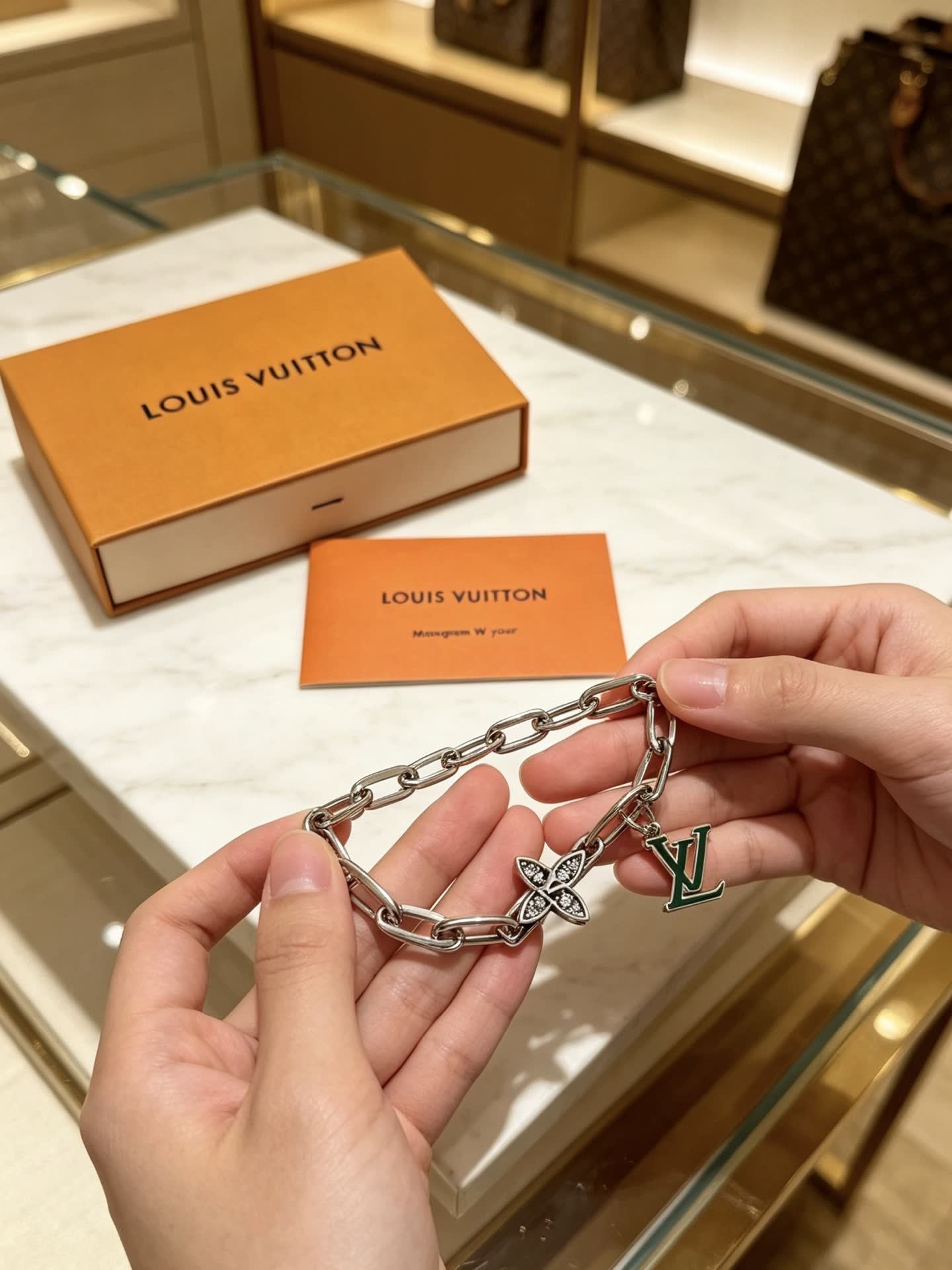 Louis Vuitton Silver Charm Bracelet